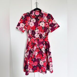 Kate Spade Floral Shirt Dress – Size XS – Like New